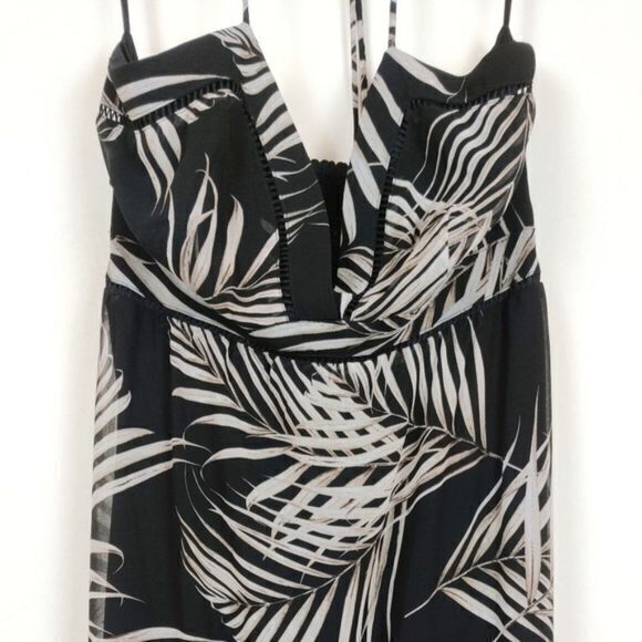 NEW WHBM‎ Palm Print Soft Maxi Dress Halter Size 00 - Picture 6 of 8